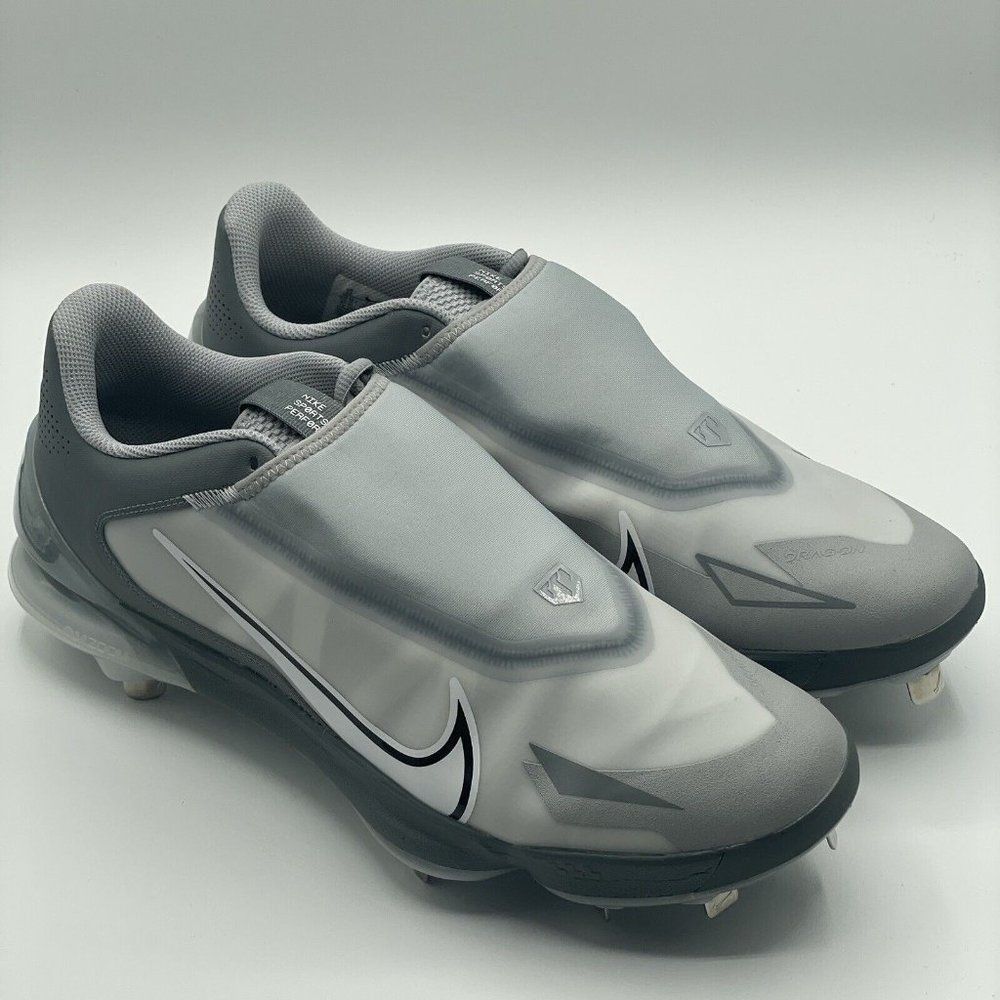 Nike Force Zoom Trout 8 Pro Gray Metal Baseball Cleats CZ5915-001 Men’s Sz 9-14